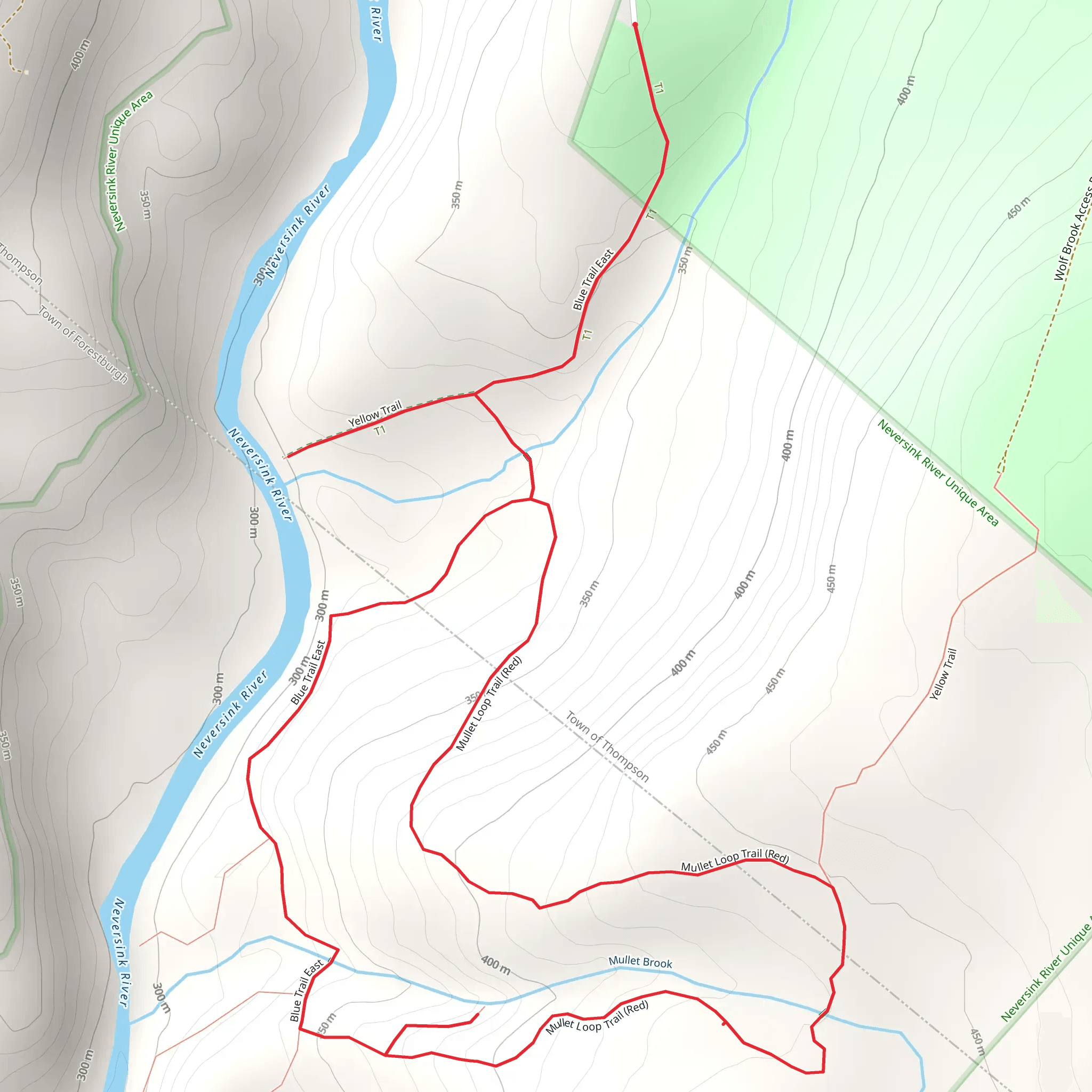 Mullet Loop Trail - Red mobile static map