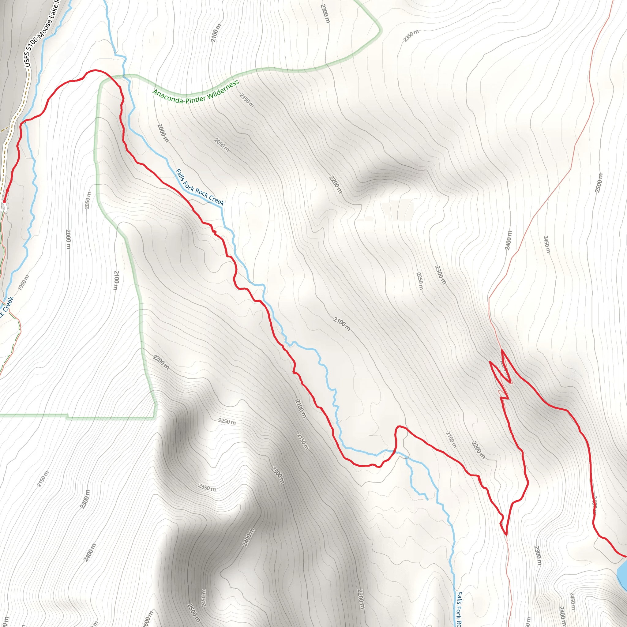 Edith Lake Out and Back mobile static map