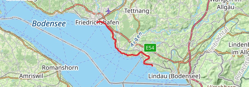 Bodensee-Rundwanderweg stage 5 Map