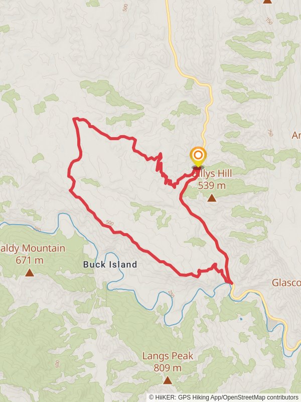 High Bridge, 3 Ponds and Cache Creek Ridge Loop Trail mobile static map