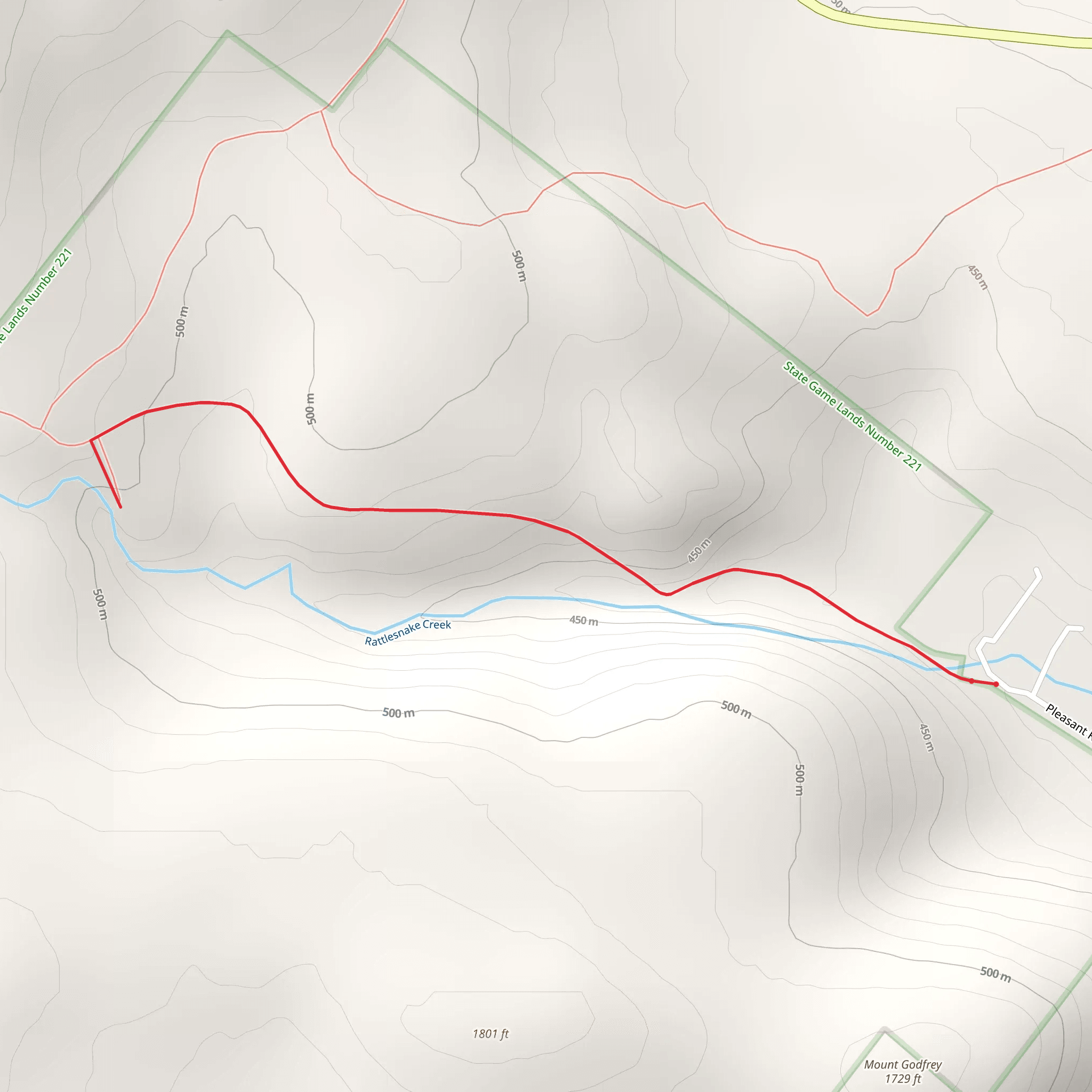 Rattlesnake Creek Trail mobile static map