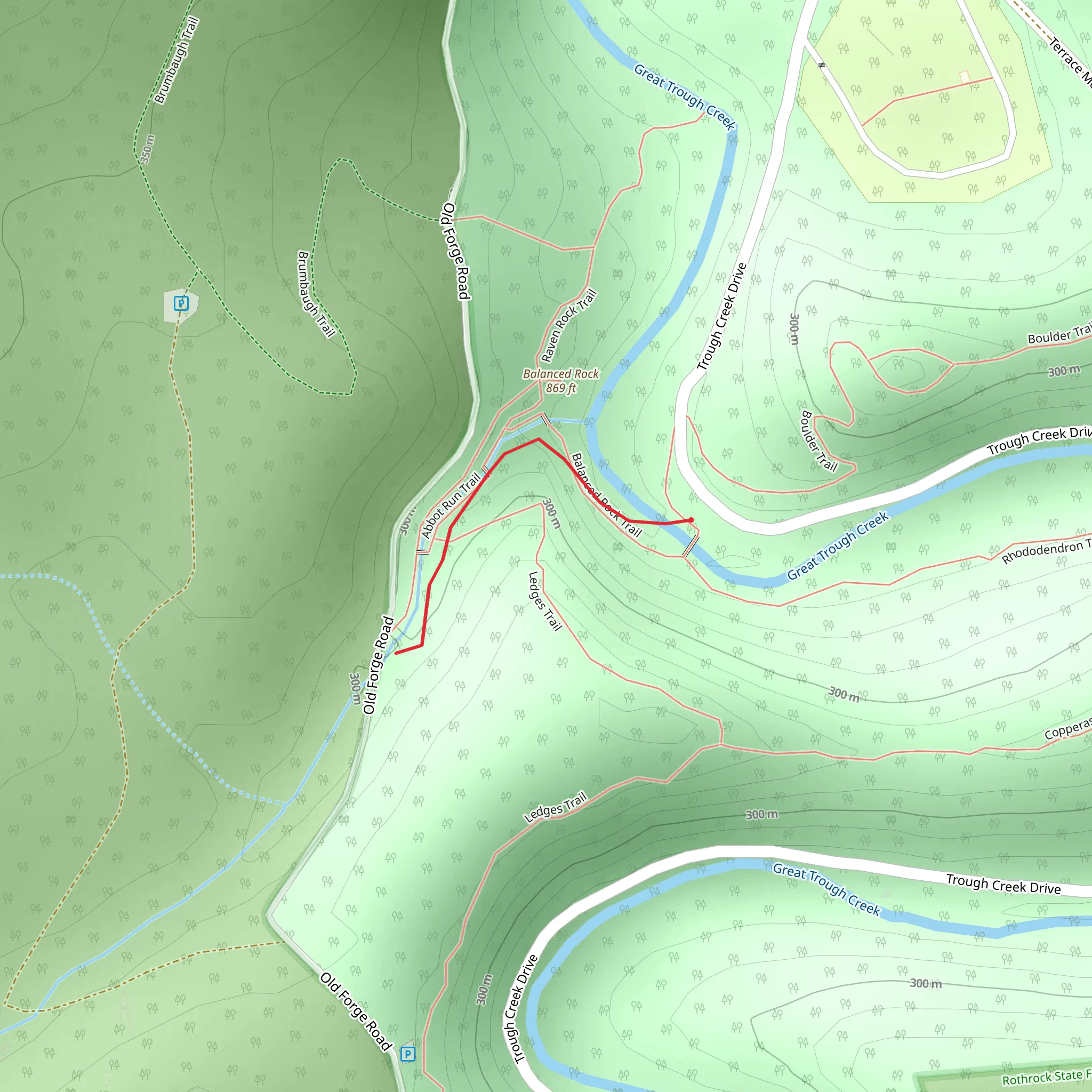 Great Trough Creek mobile static map