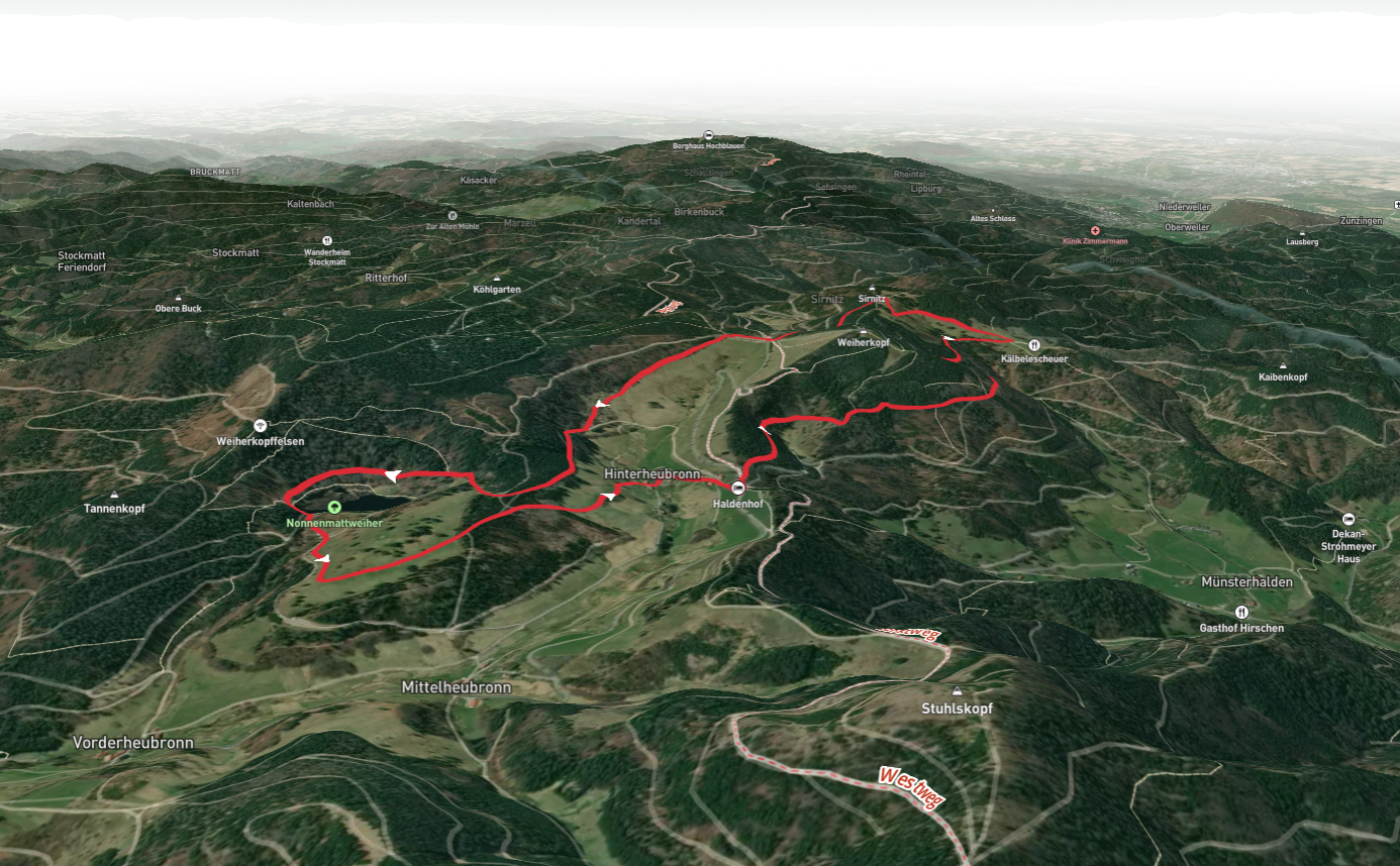 Nonnenmattweiher Loop via Kälbelescheuer Haldenhof