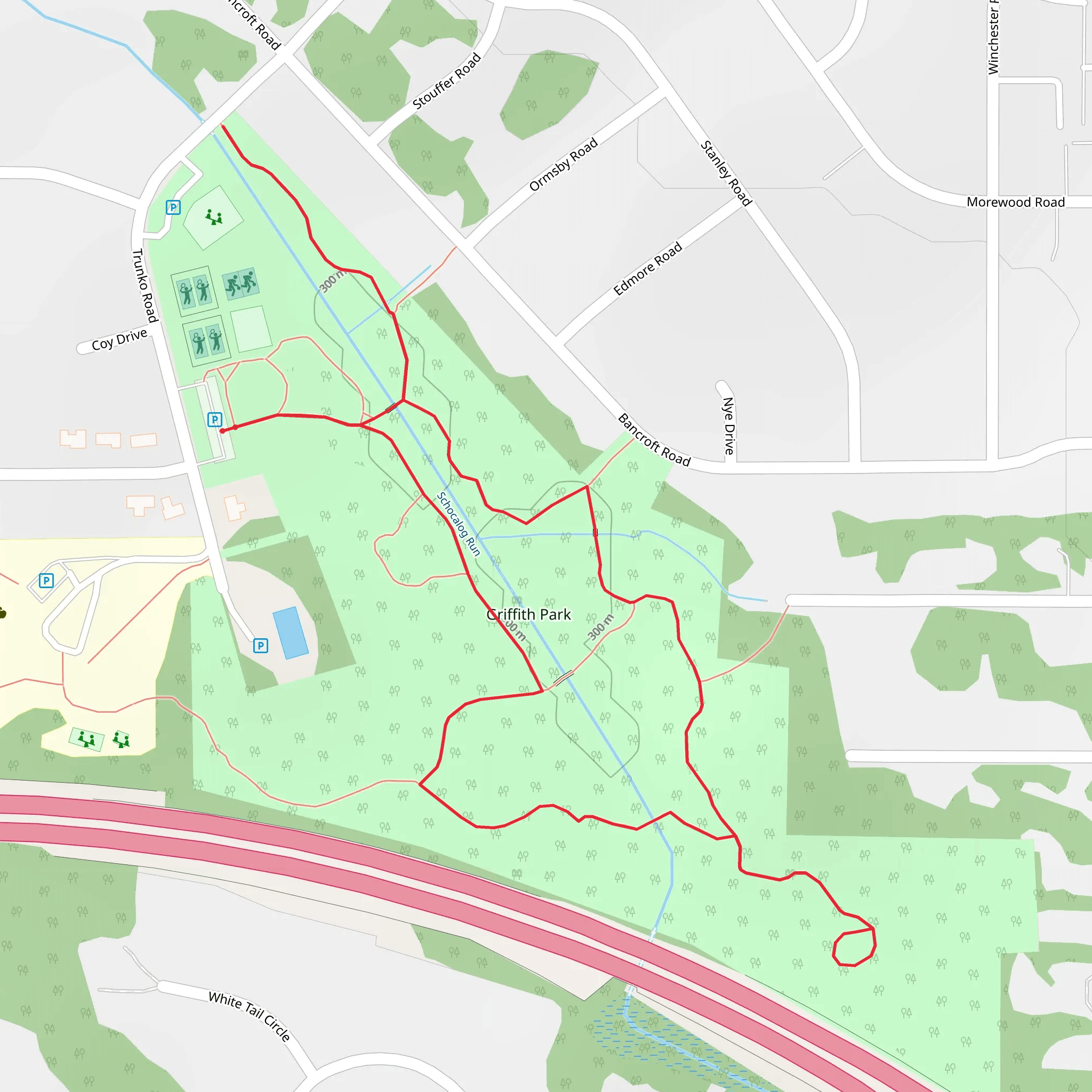 Griffith Park Loop mobile static map
