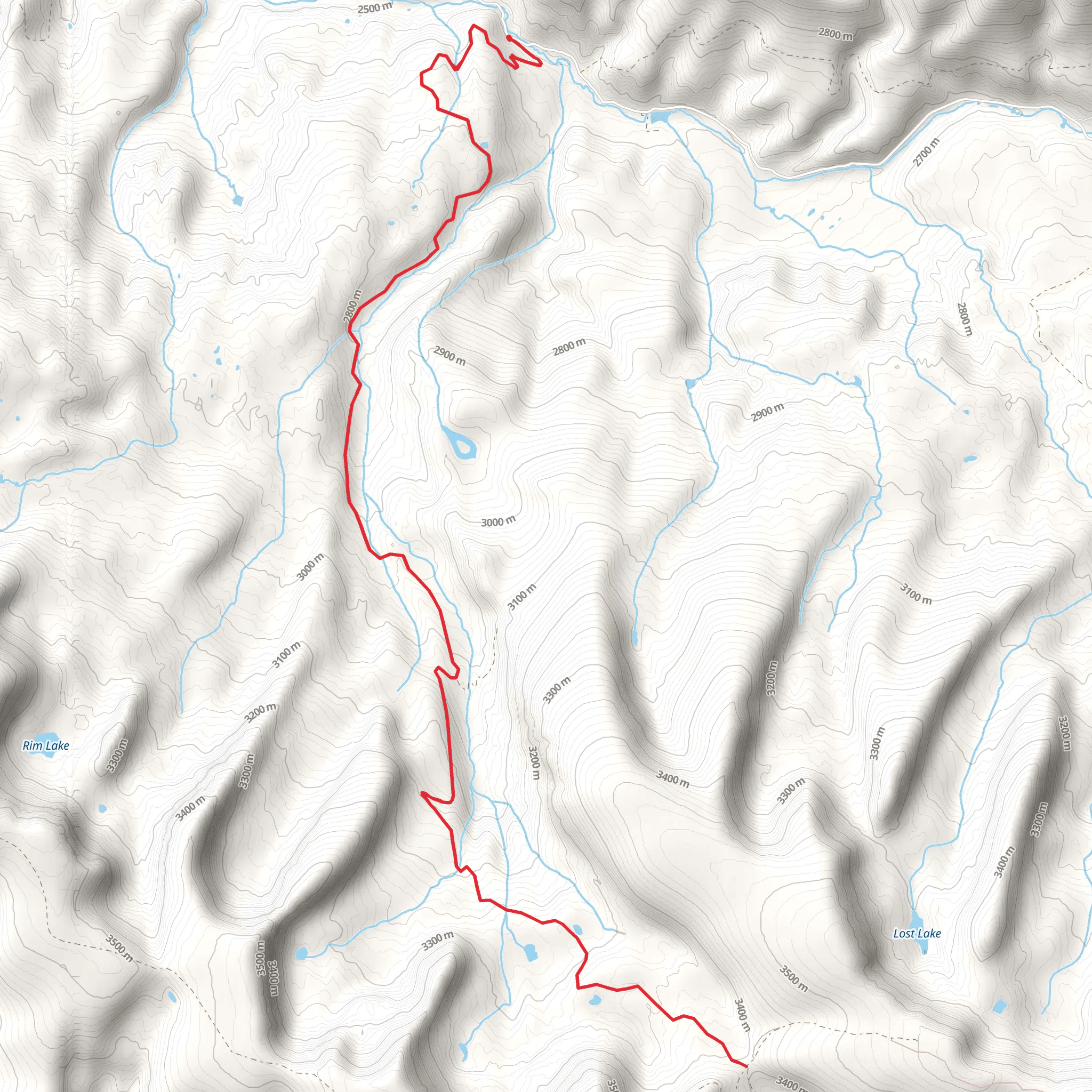 Red Creek Trail mobile static map