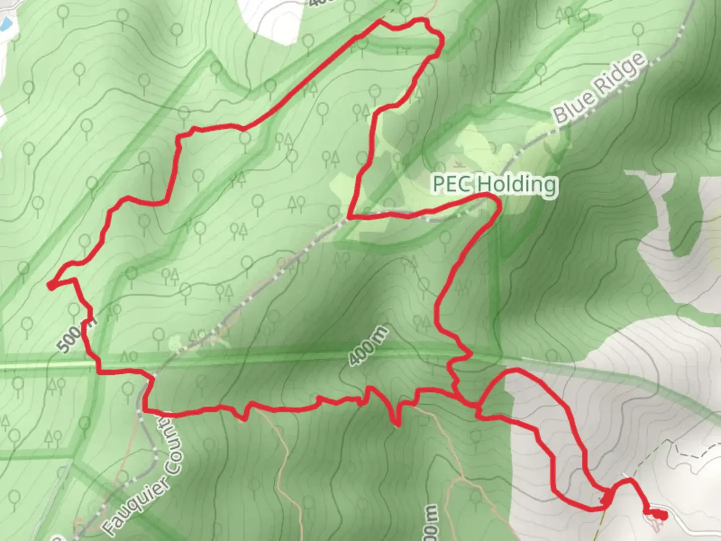 An image depicting the trail North Ridge Trail and Old Trail Loop and its surrounding area.