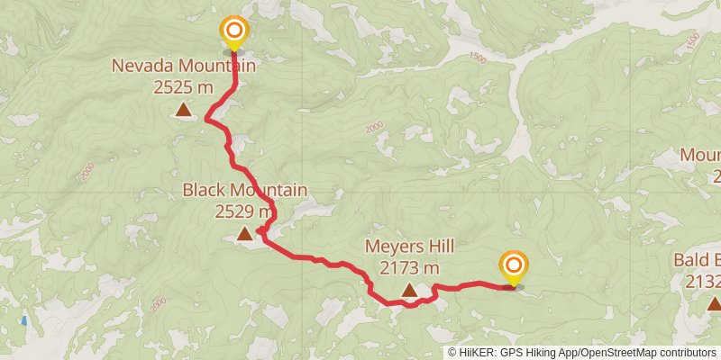Continental Divide Trail - Montana And Idaho stage 58 Map