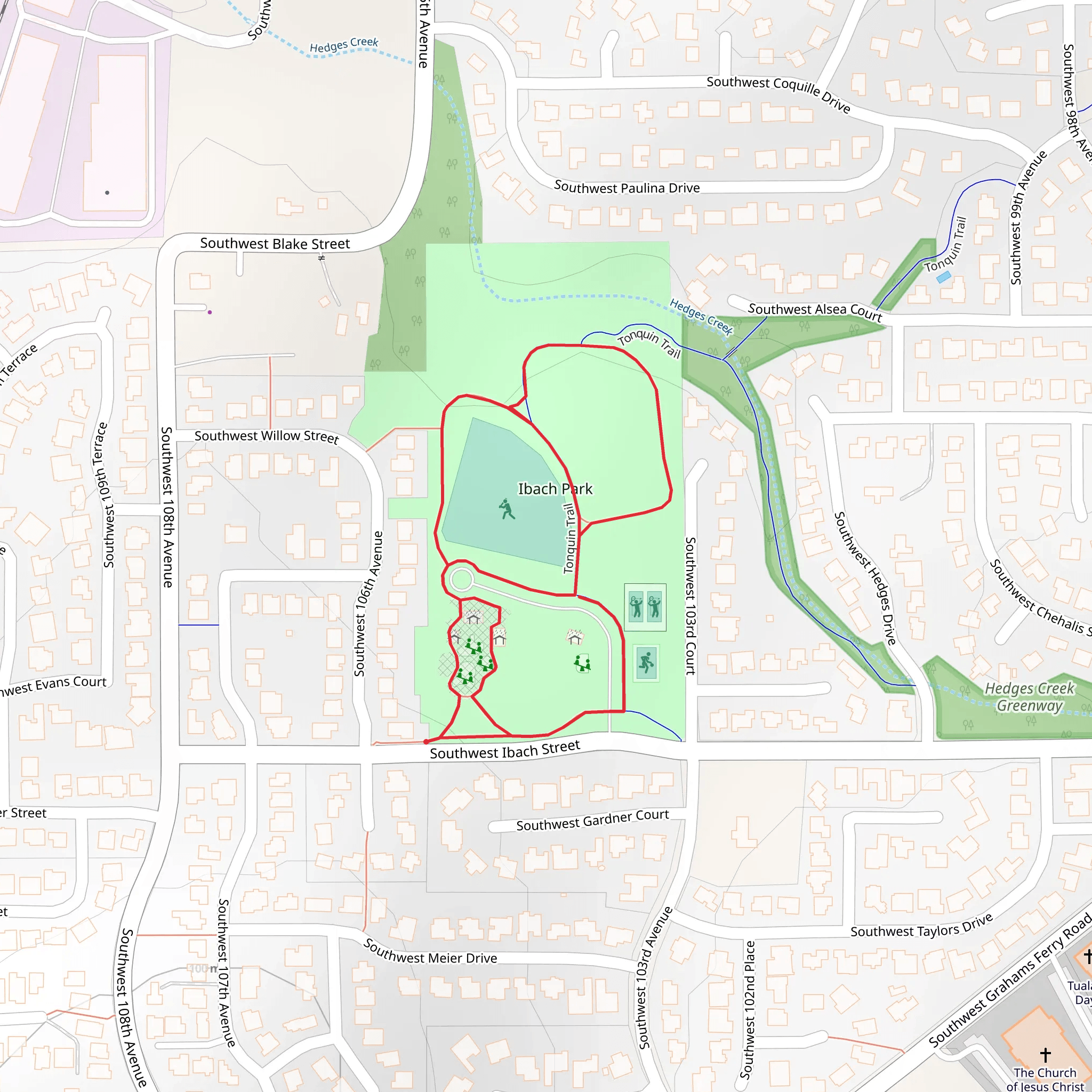 Ibach Park Loop mobile static map