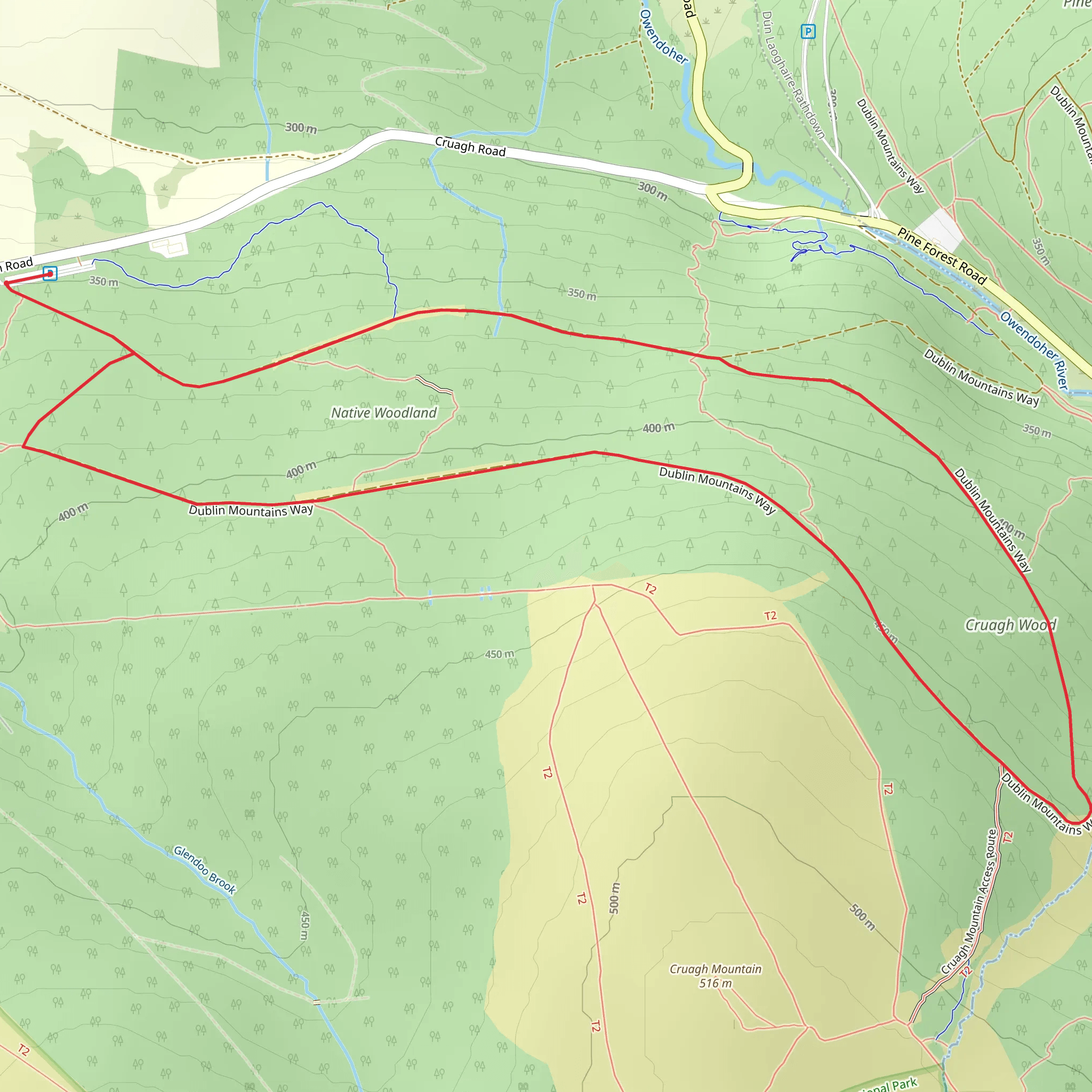 Cruagh - Sli na Slainte mobile static map