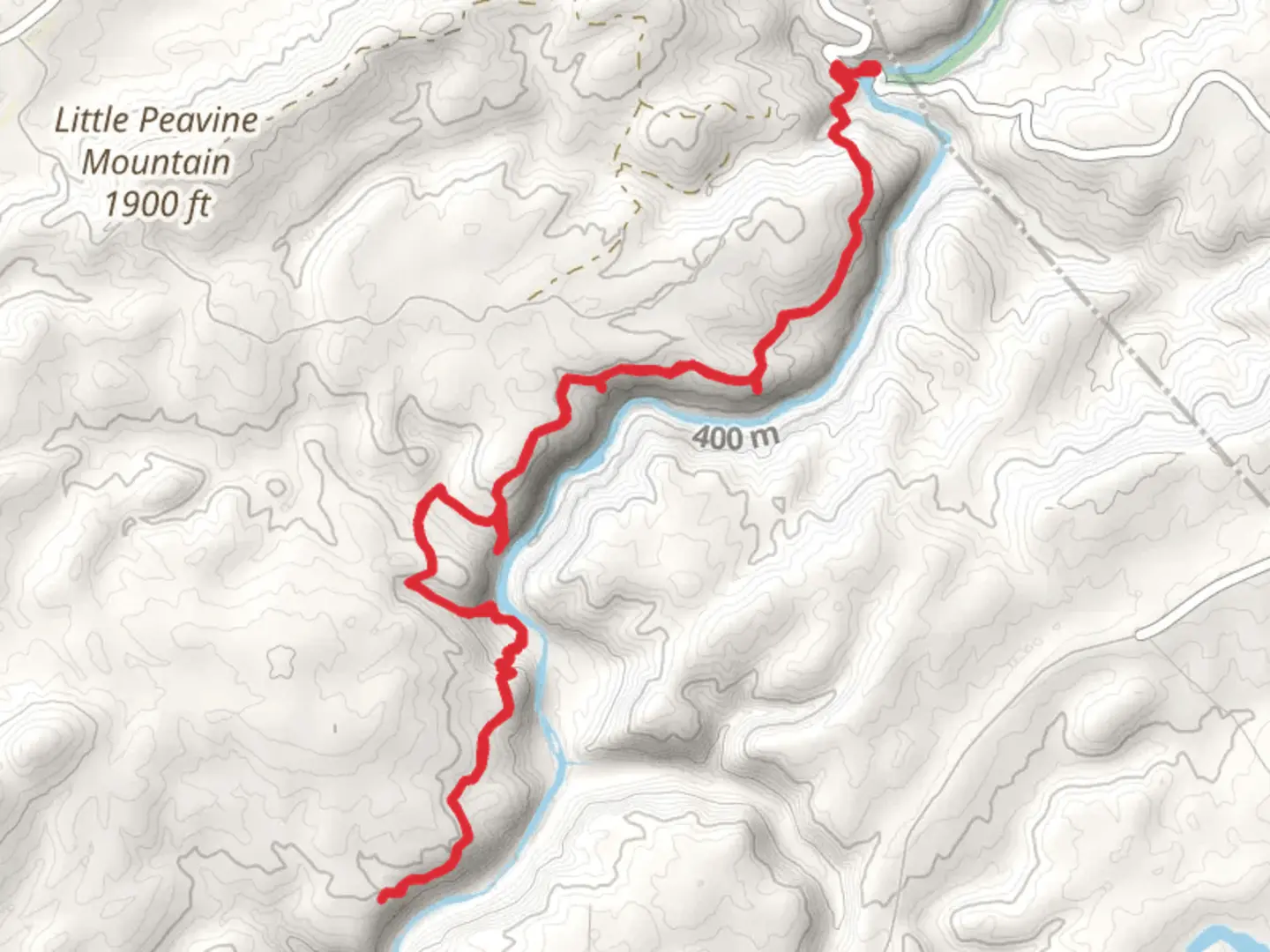 An image depicting the trail Cumberland Short Trail from Otter Creek Road and its surrounding area.