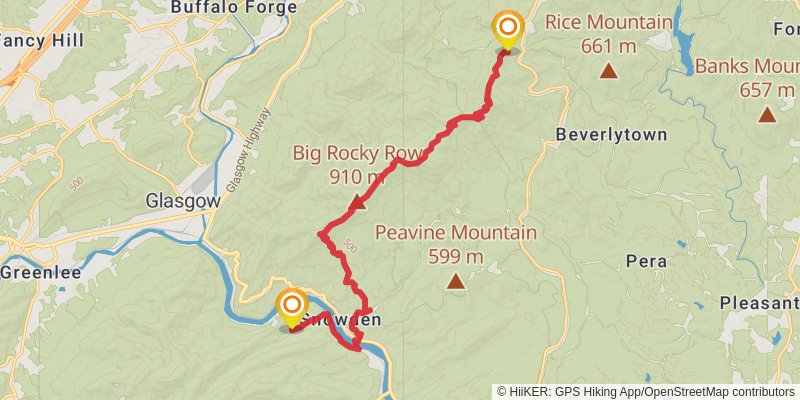Appalachian Trail stage 82 Map