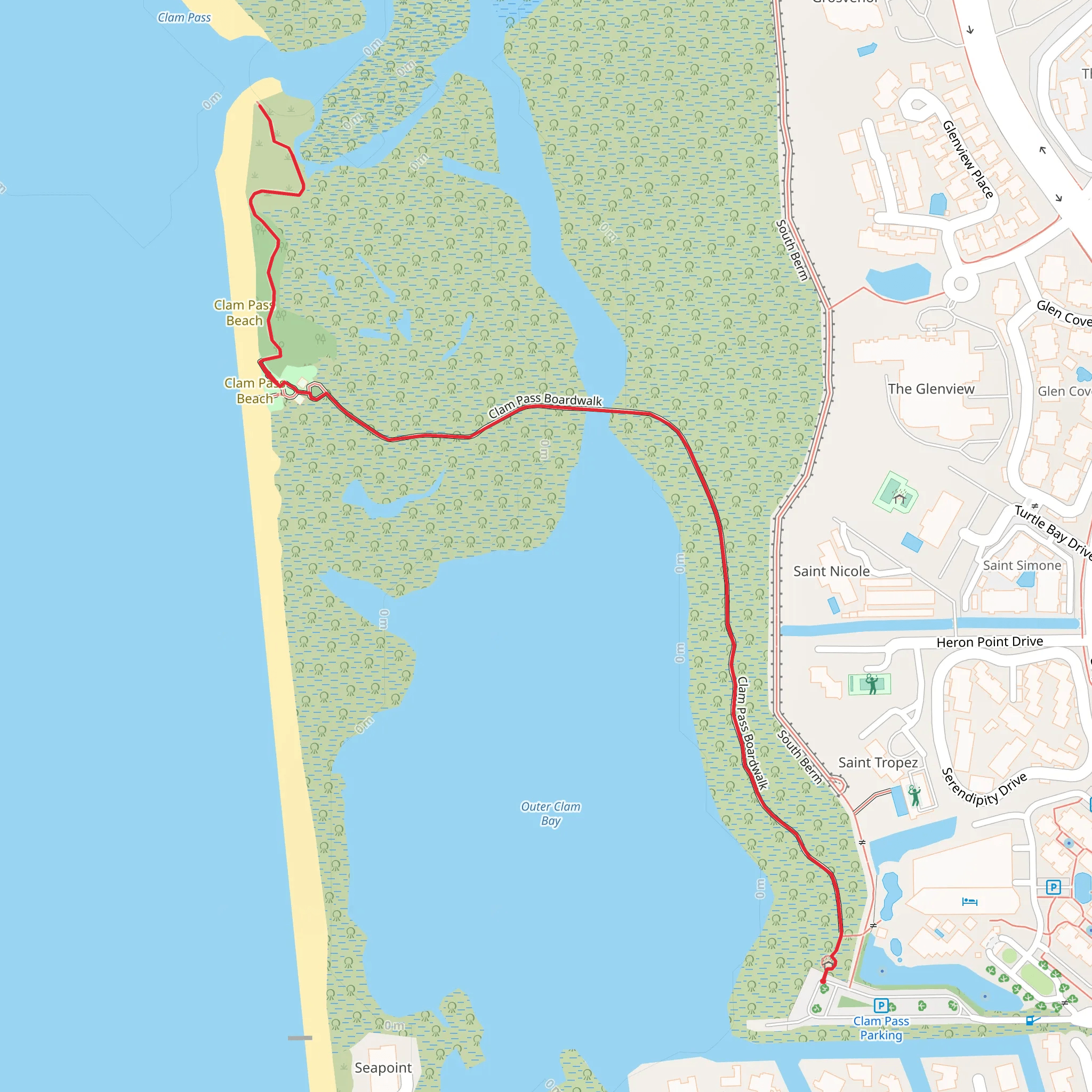 Clam Pass Boardwalk mobile static map