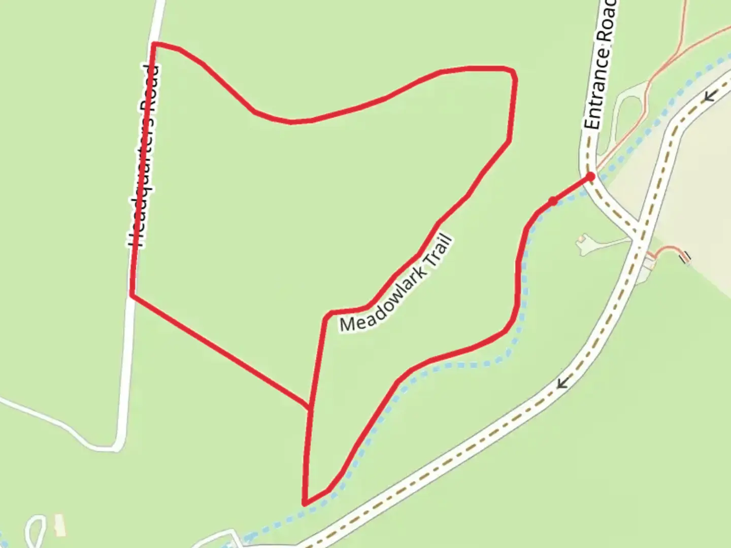 An image depicting the trail Meadowlark Trail and its surrounding area.