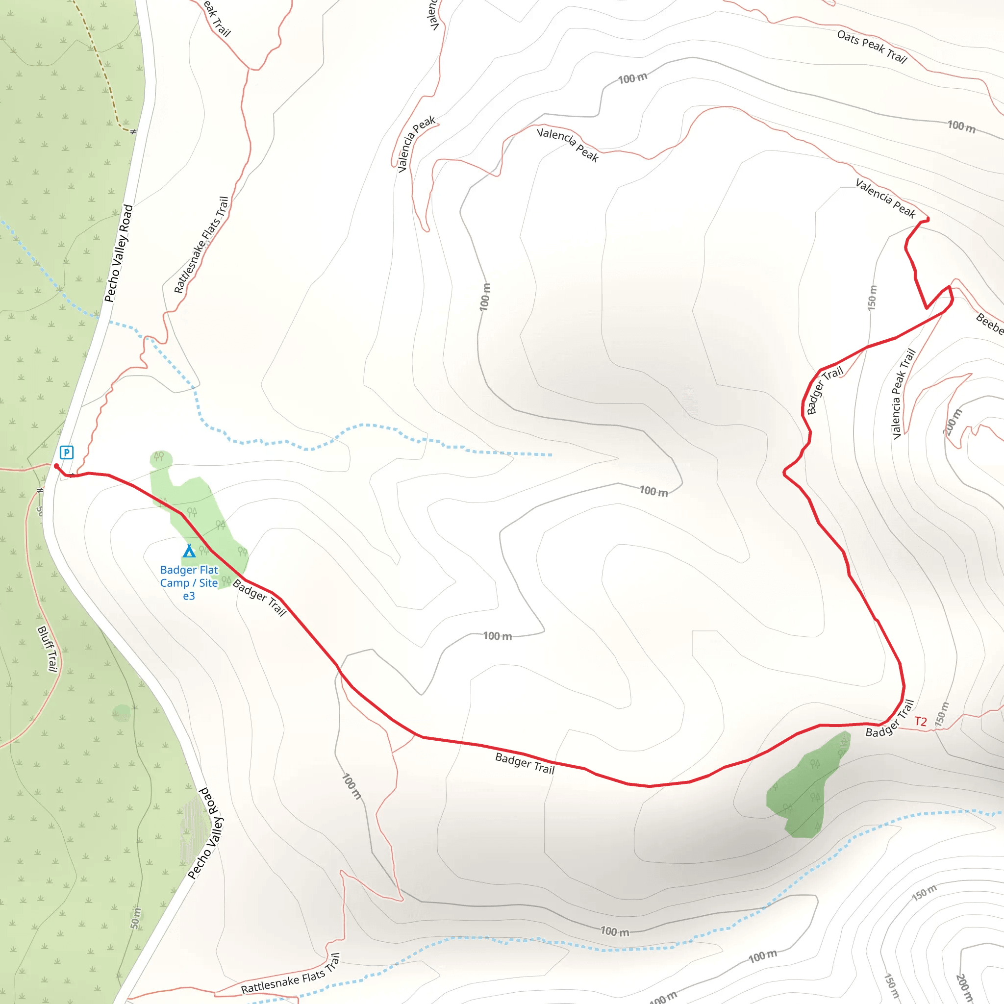 Badger Trail mobile static map