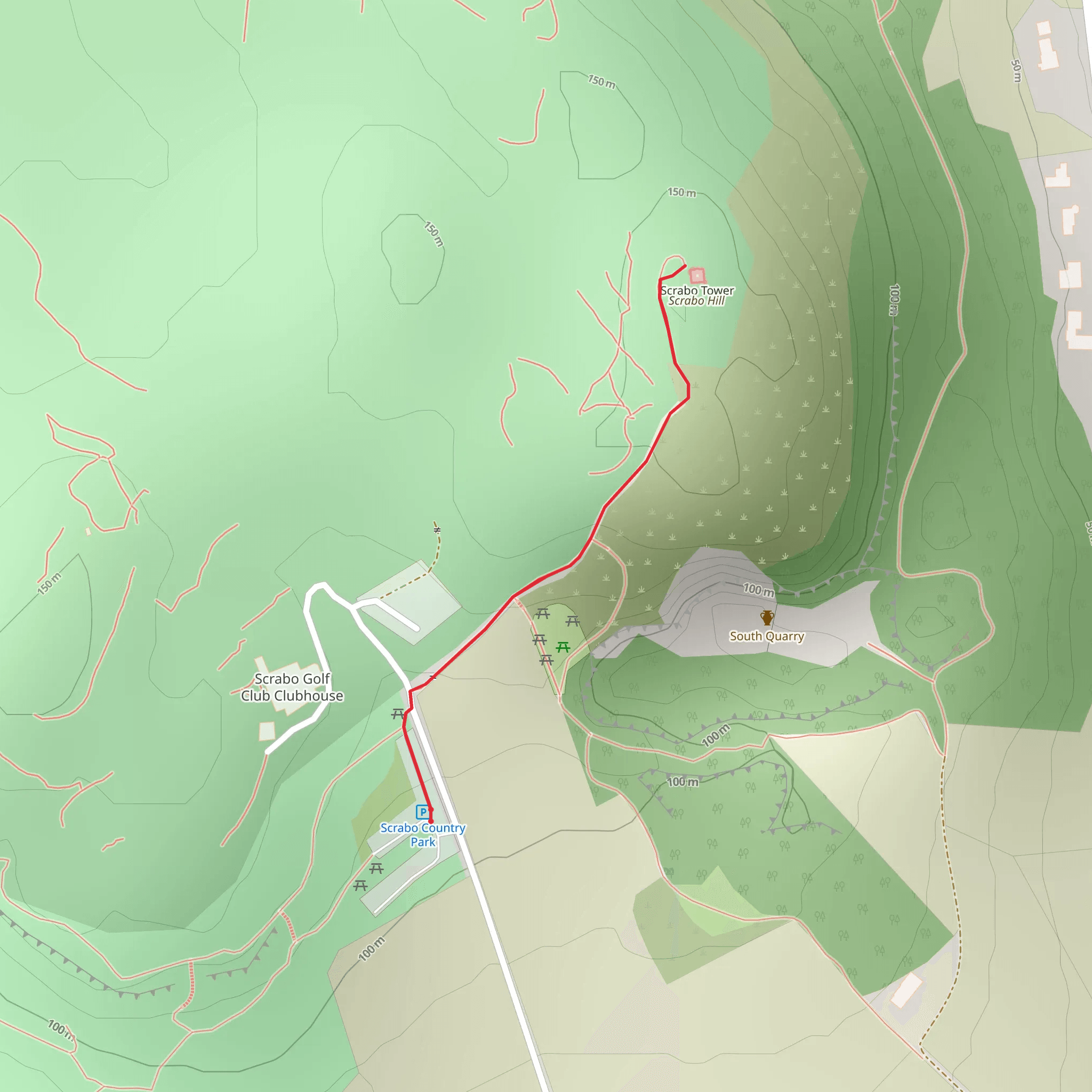 Scrabo Tower Walk mobile static map