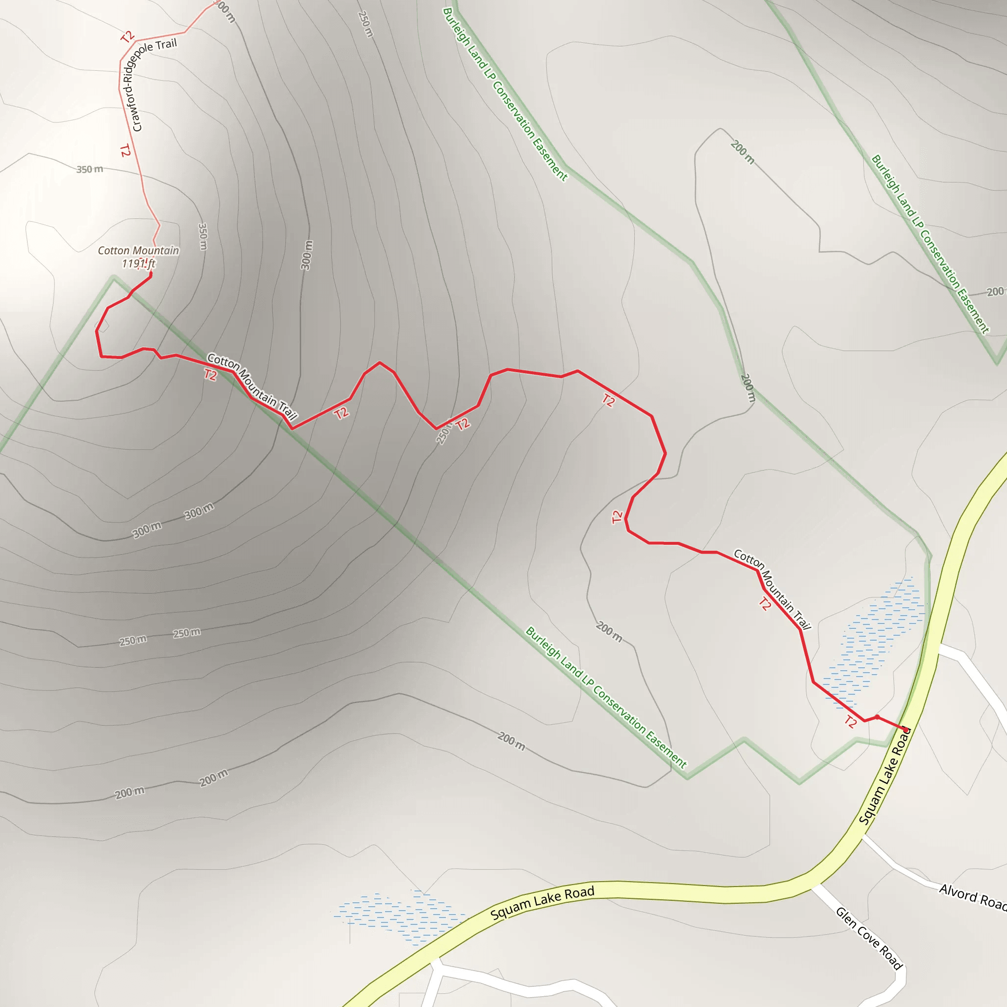 Cotton Mountain Trail mobile static map