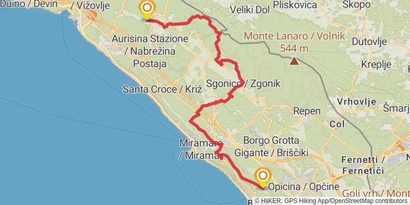 Alpe - Adria Trail stage 37 Map