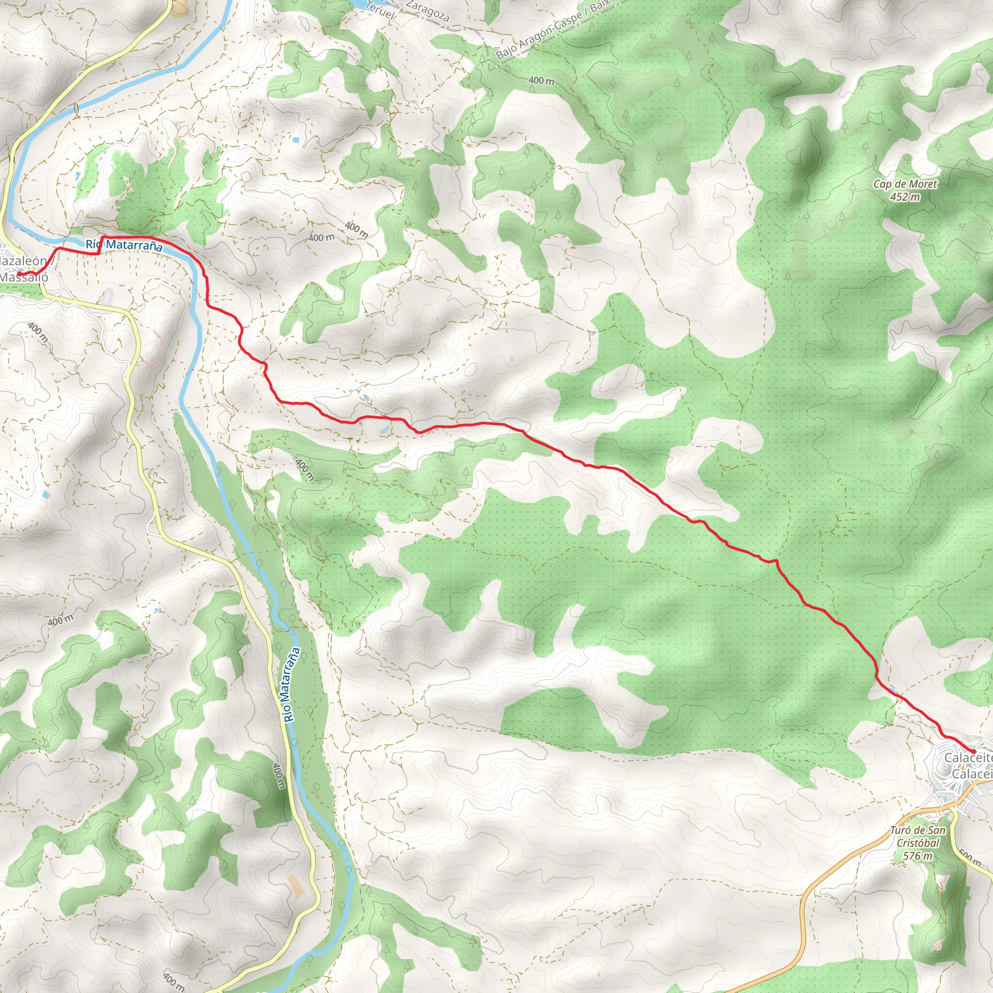 Mazaleón - Calaceite PR TE 165 mobile static map