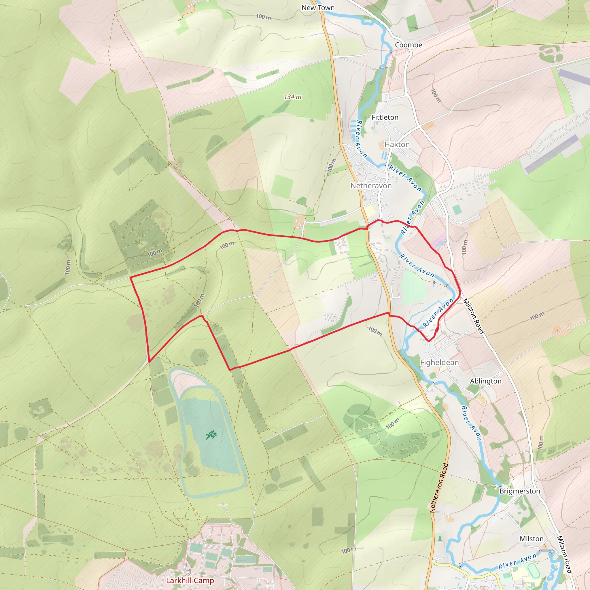 Figheldean Loop mobile static map