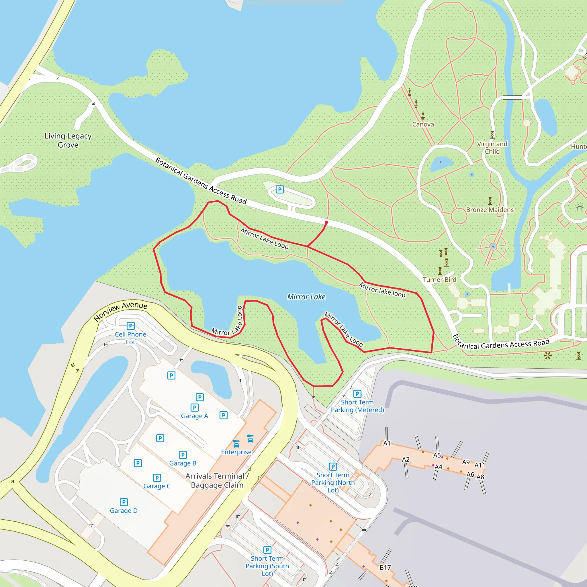 Mirror Lake Loop mobile static map