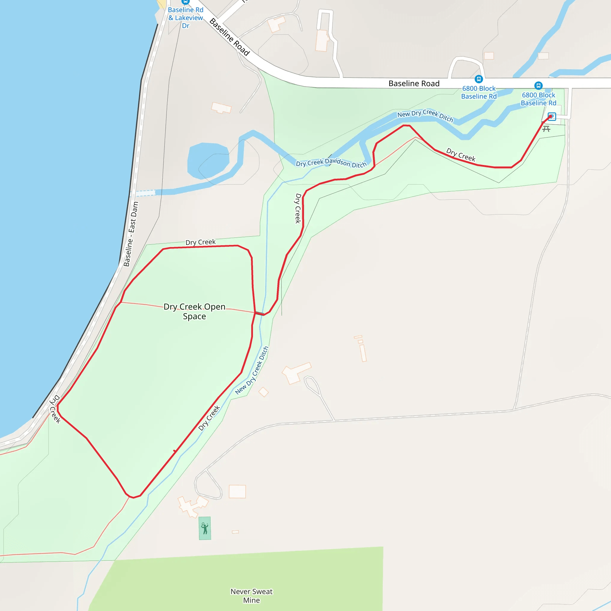 Dry Creek Open Space Loop mobile static map