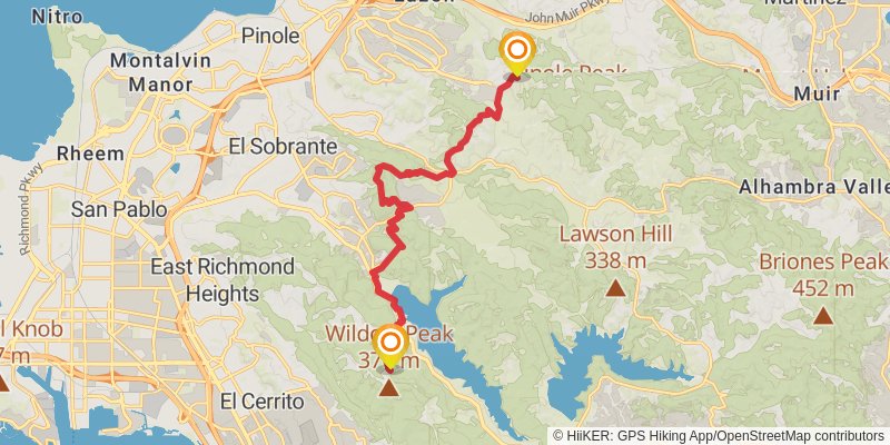 Bay Area Ridge Trail stage 26 Map