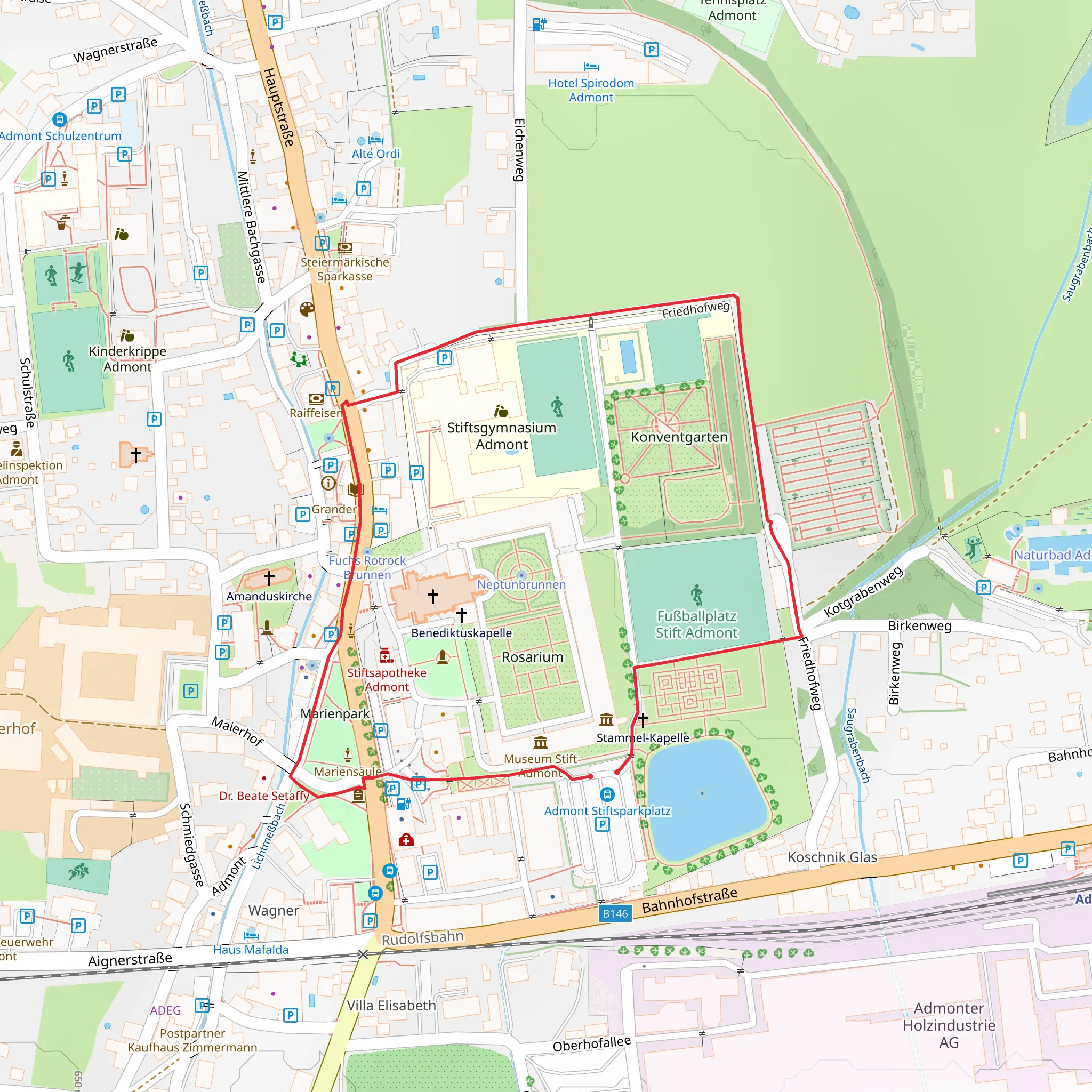 Admonter Literaturpfad mobile static map