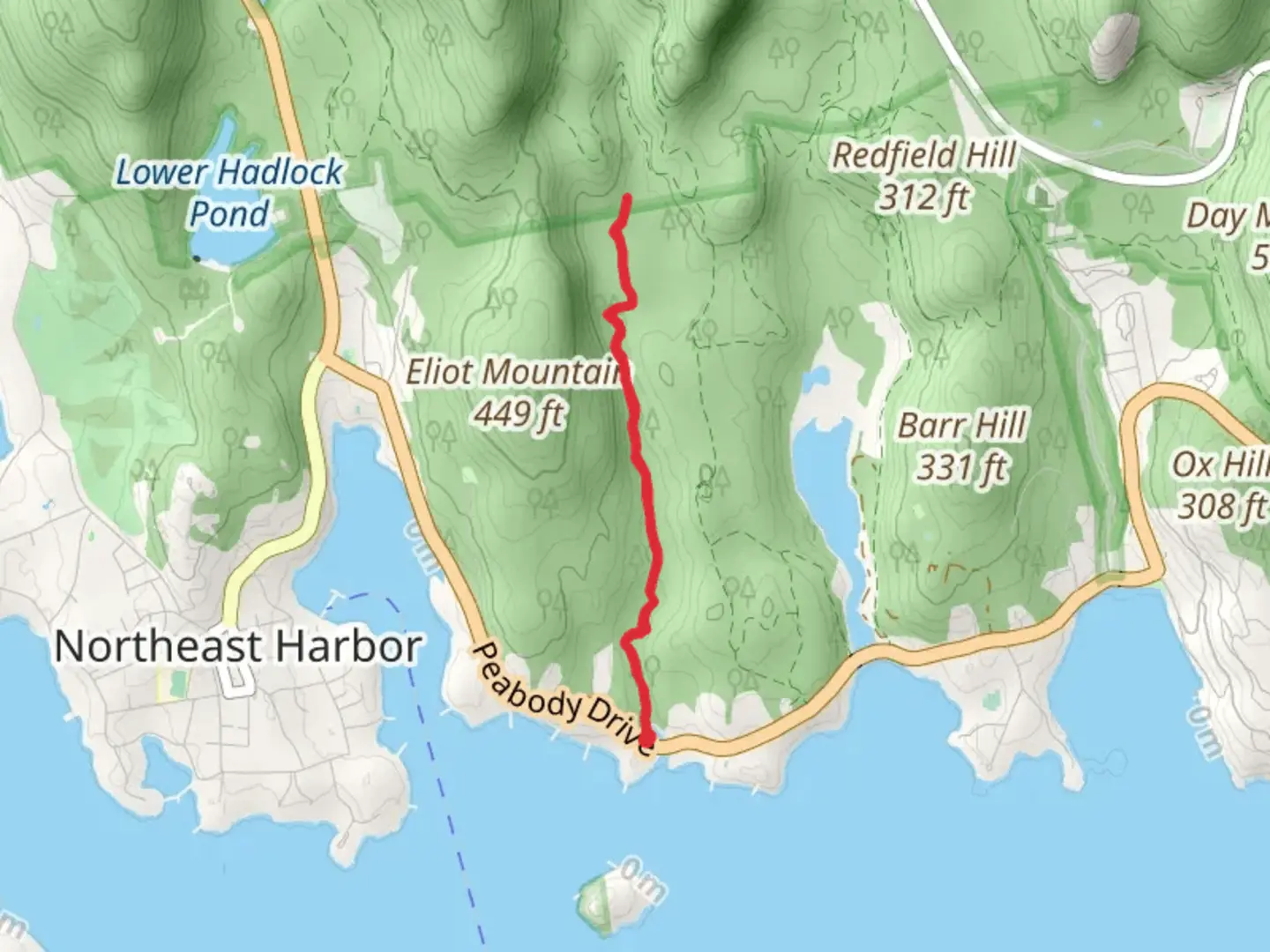 An image depicting the trail Little Harbor Brook and its surrounding area.