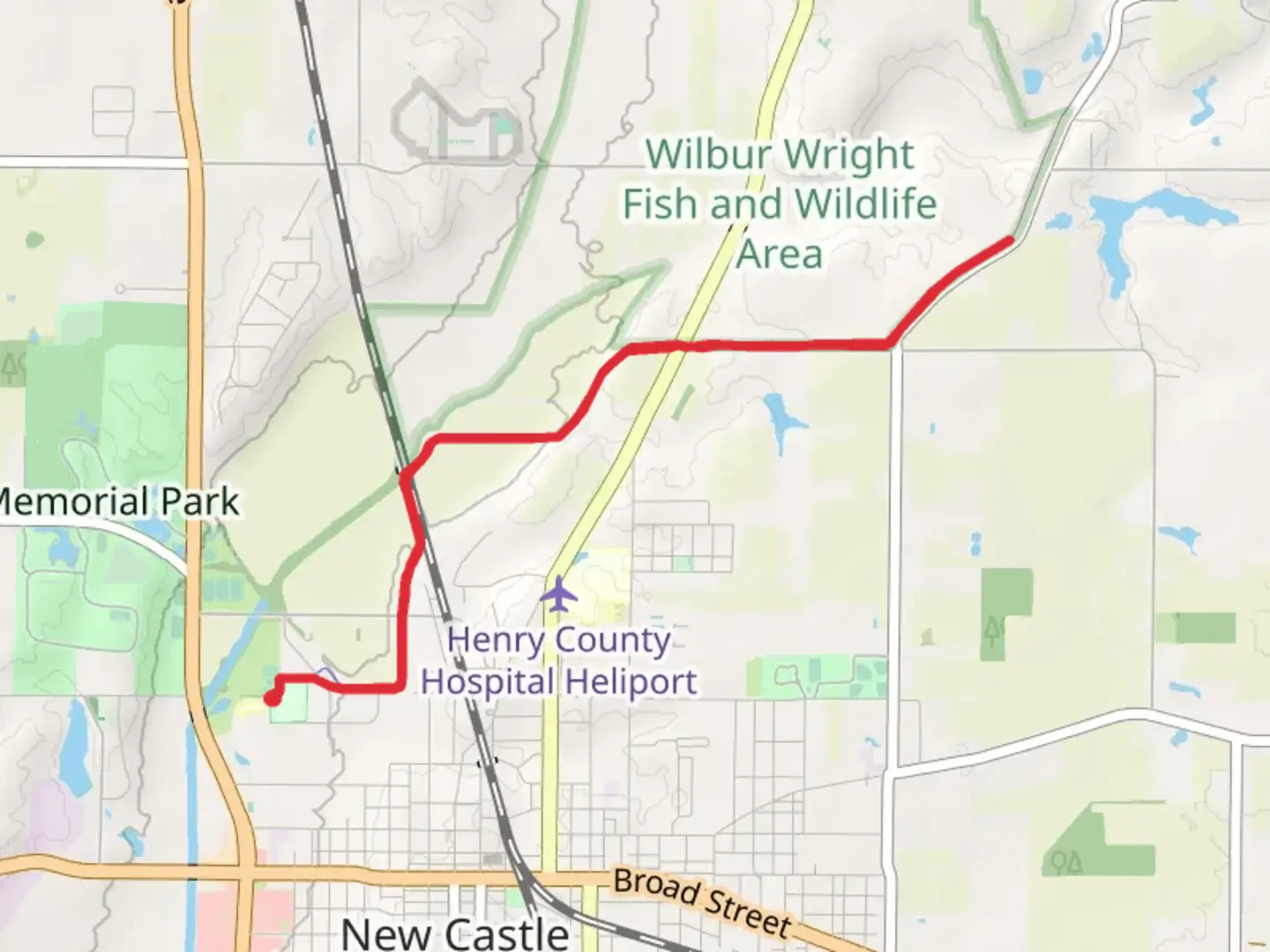 An image depicting the trail Wilbur Wright Trail and its surrounding area.