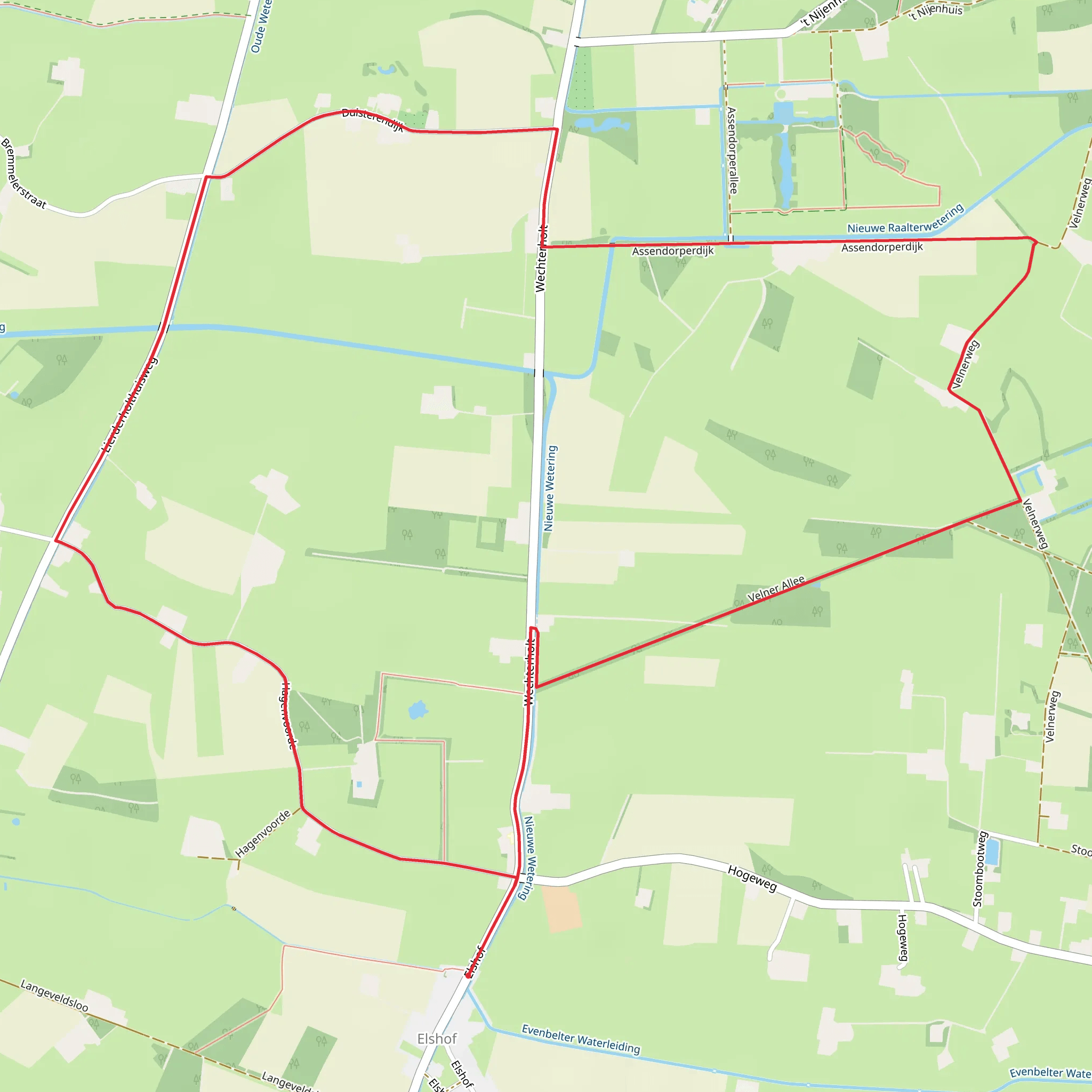 Tempelberg and Wechterholterbroek Loop mobile static map