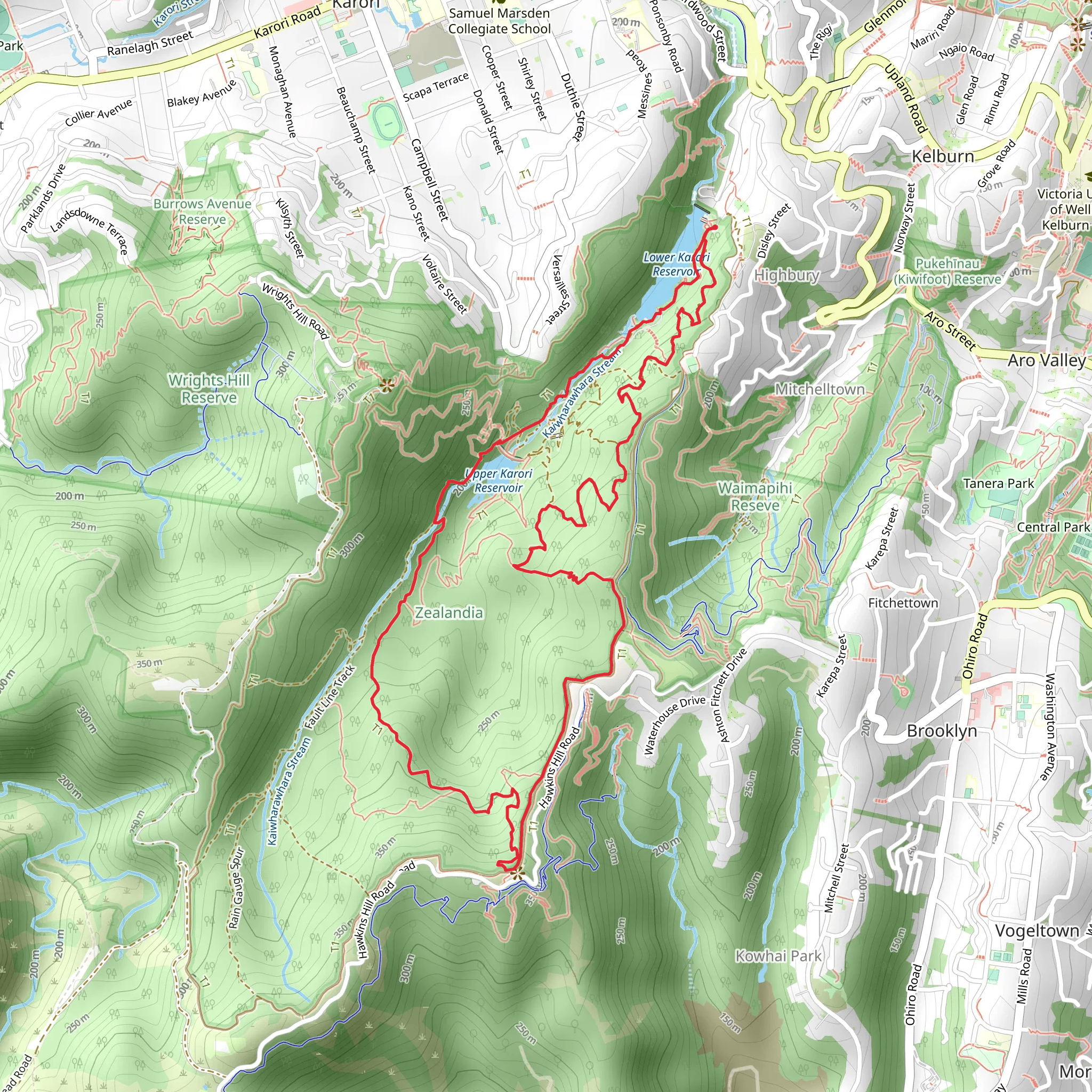Zealandia Wildlife Sanctuary Walk mobile static map