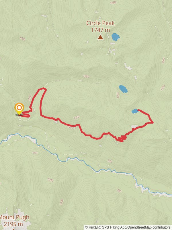 Map of Meadow Lake Trail, Snohomish County