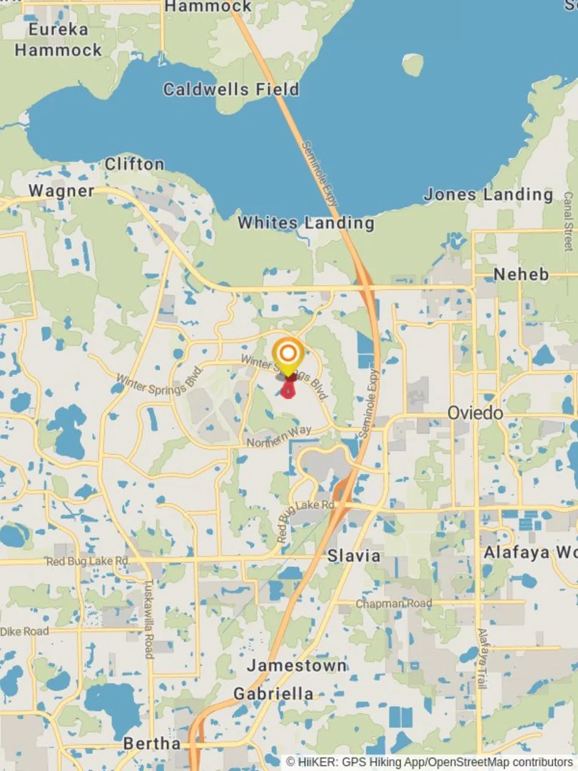 An image depicting the trail Sam Smith Memorial Park Loop and its surrounding area.