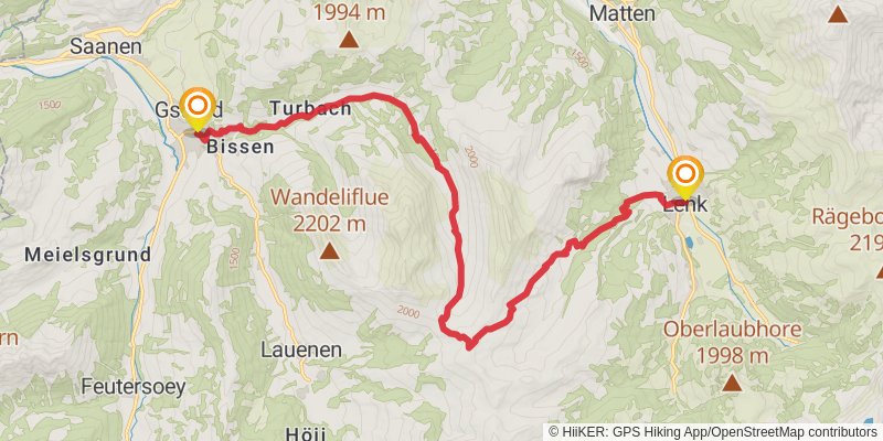 Alpine Pass Route stage 16 Map