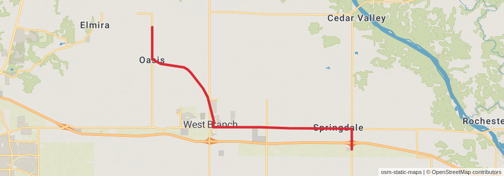 American Discovery Trail - Iowa stage 6 Map