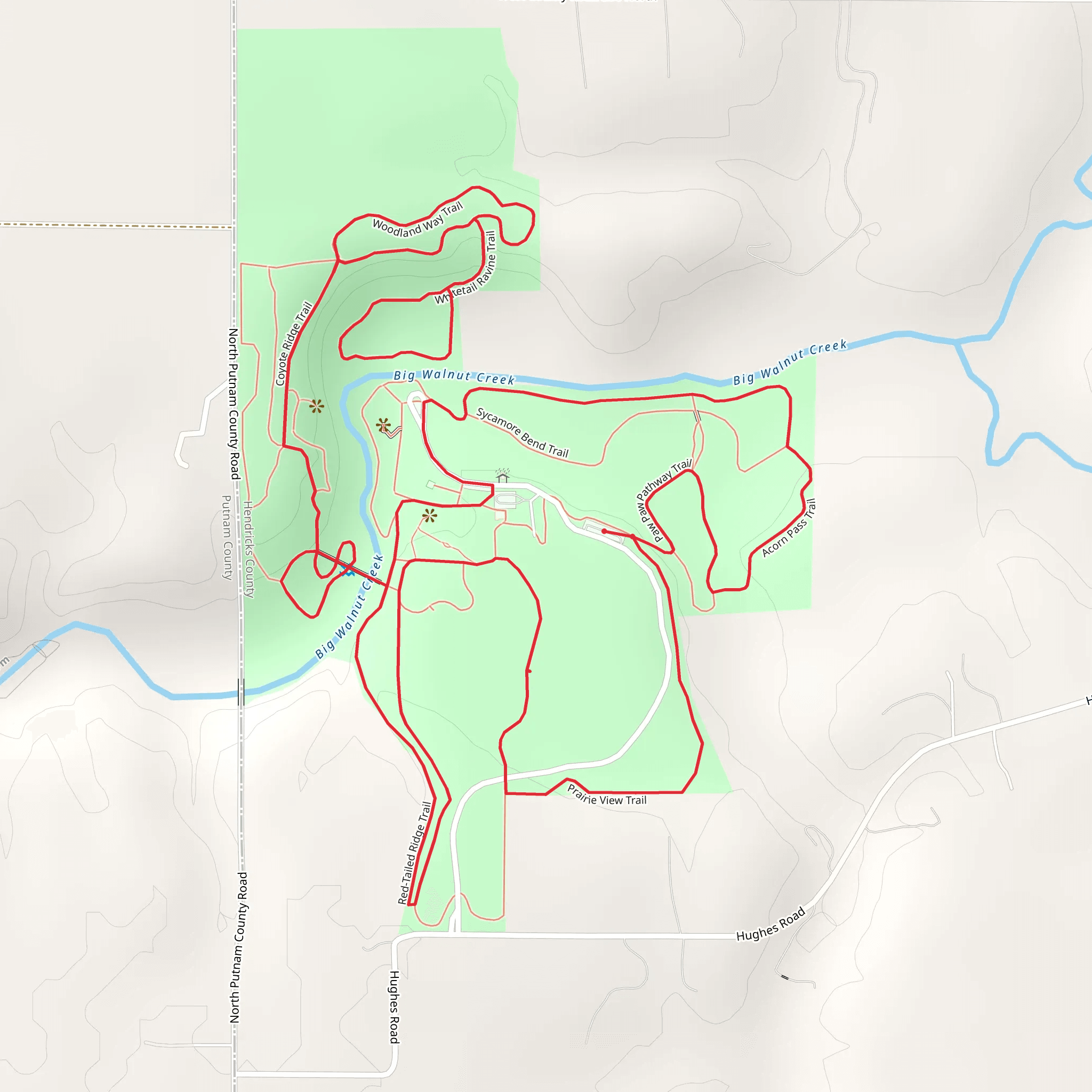 Prairie View, Red-Tailed Ridge, Whitetail Ravine and Acorn Pass Loop Trail mobile static map