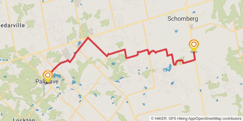 Oak Ridges Trail stage 10 Map