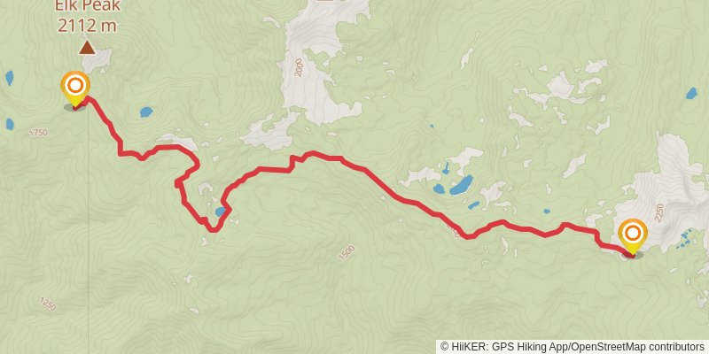 Haypress Trail via Pacific Crest Trail stage 2 Map