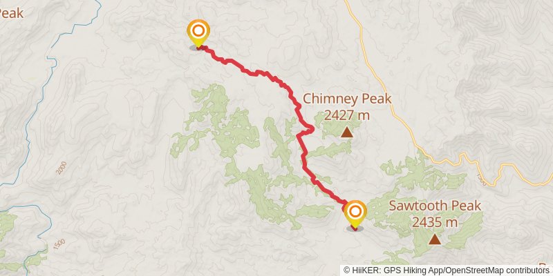 Pacific Crest Trail - Central California stage 4 Map