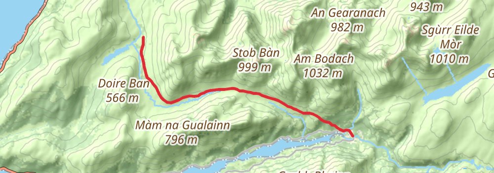 West Highland Way 5-Day Gentle Tour (Hillwalk Tours) stage 2 Map