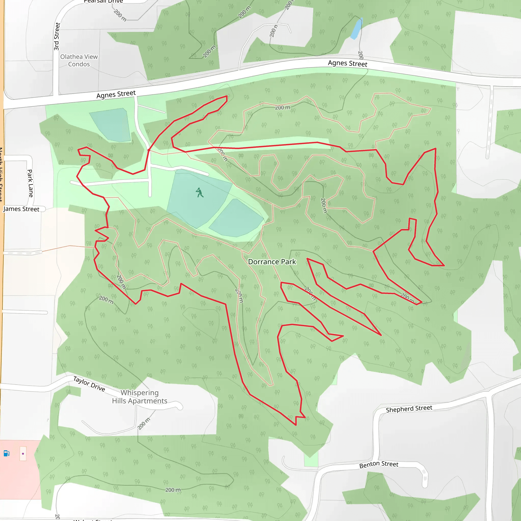 Dorrance Park Long Loop mobile static map