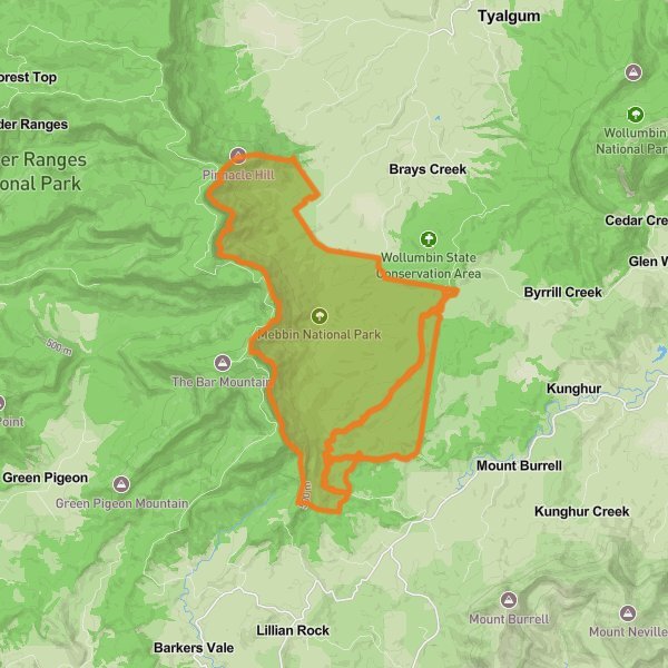 Mebbin National Park mobile static map