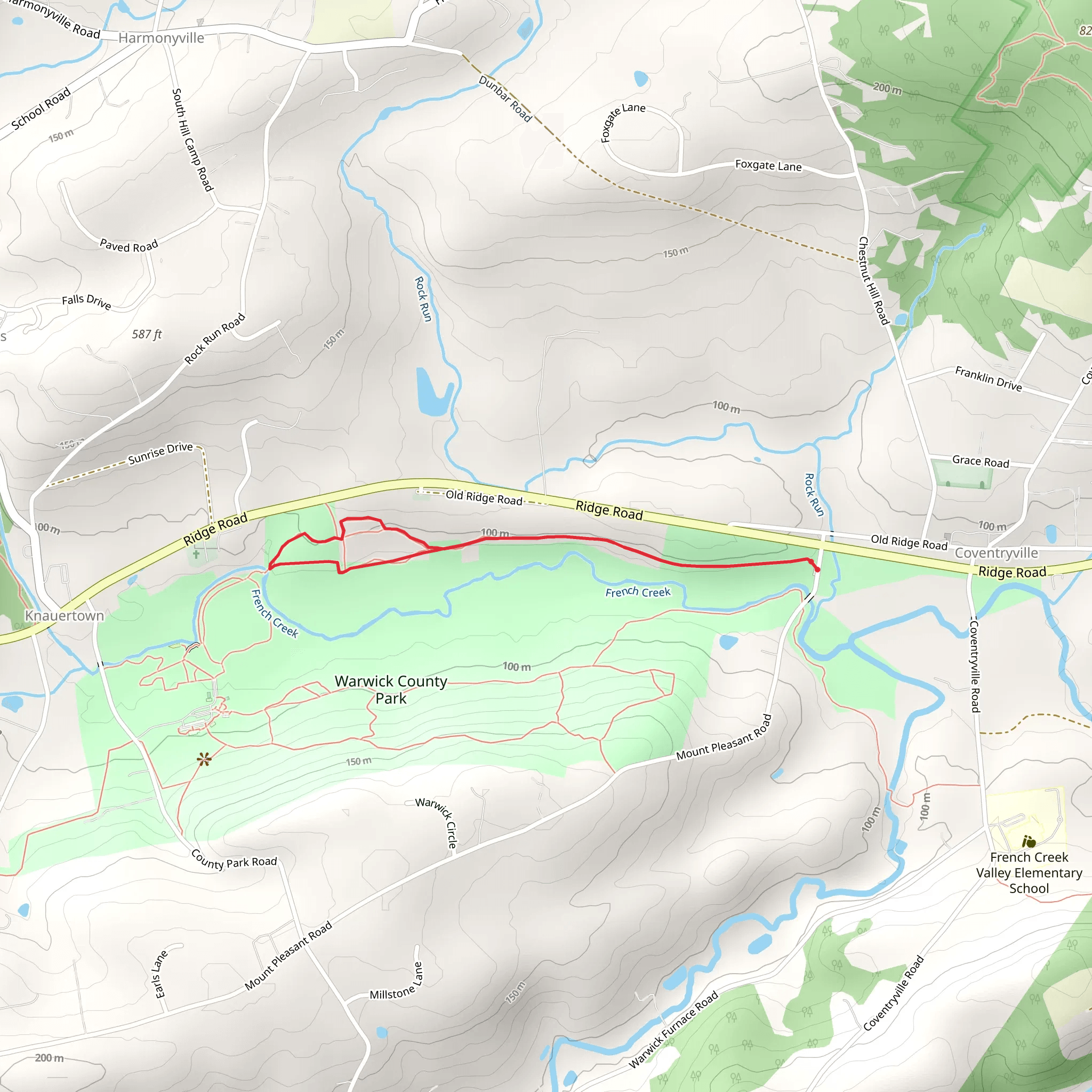 French Creek - North Loop Trail mobile static map