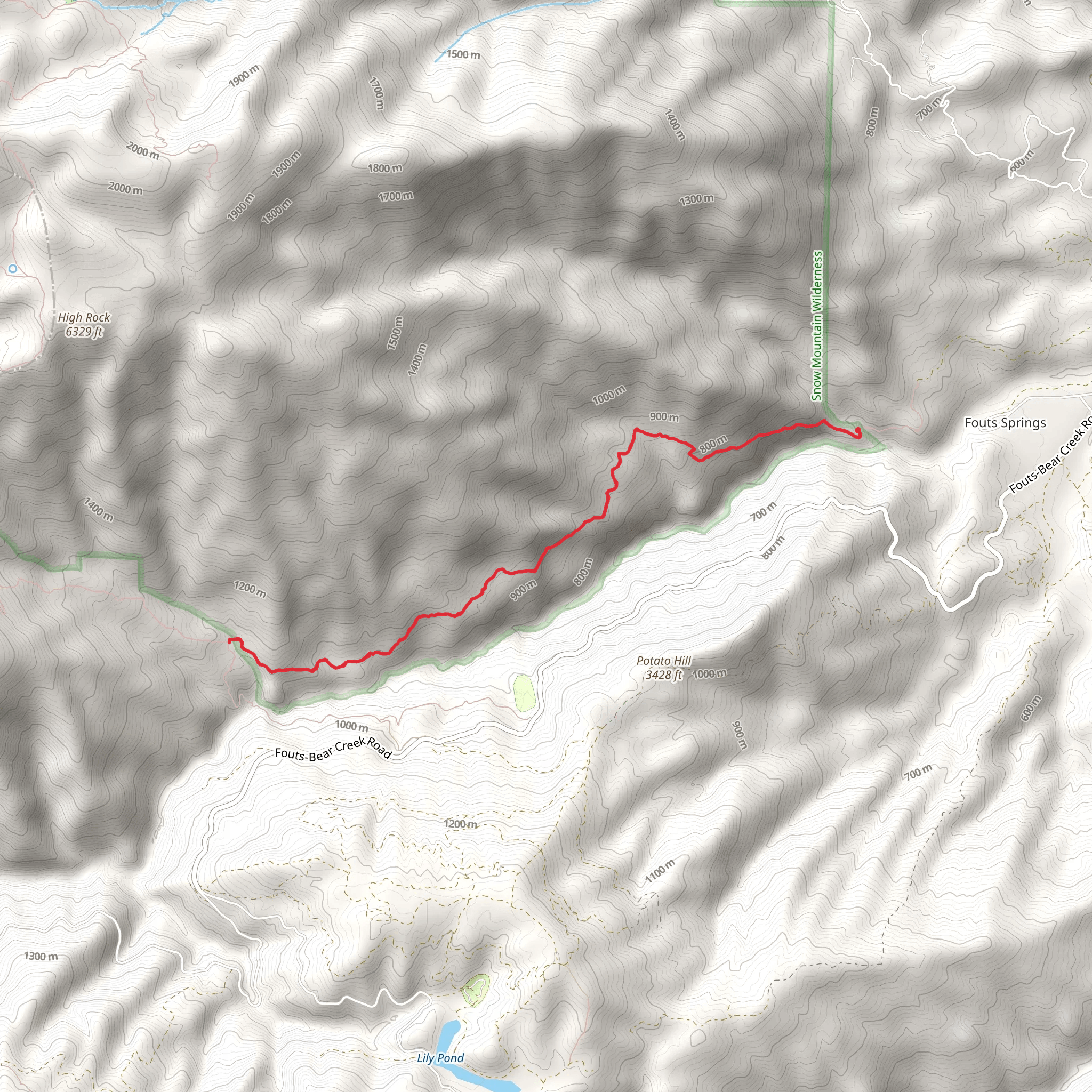 Bathhouse Trail mobile static map