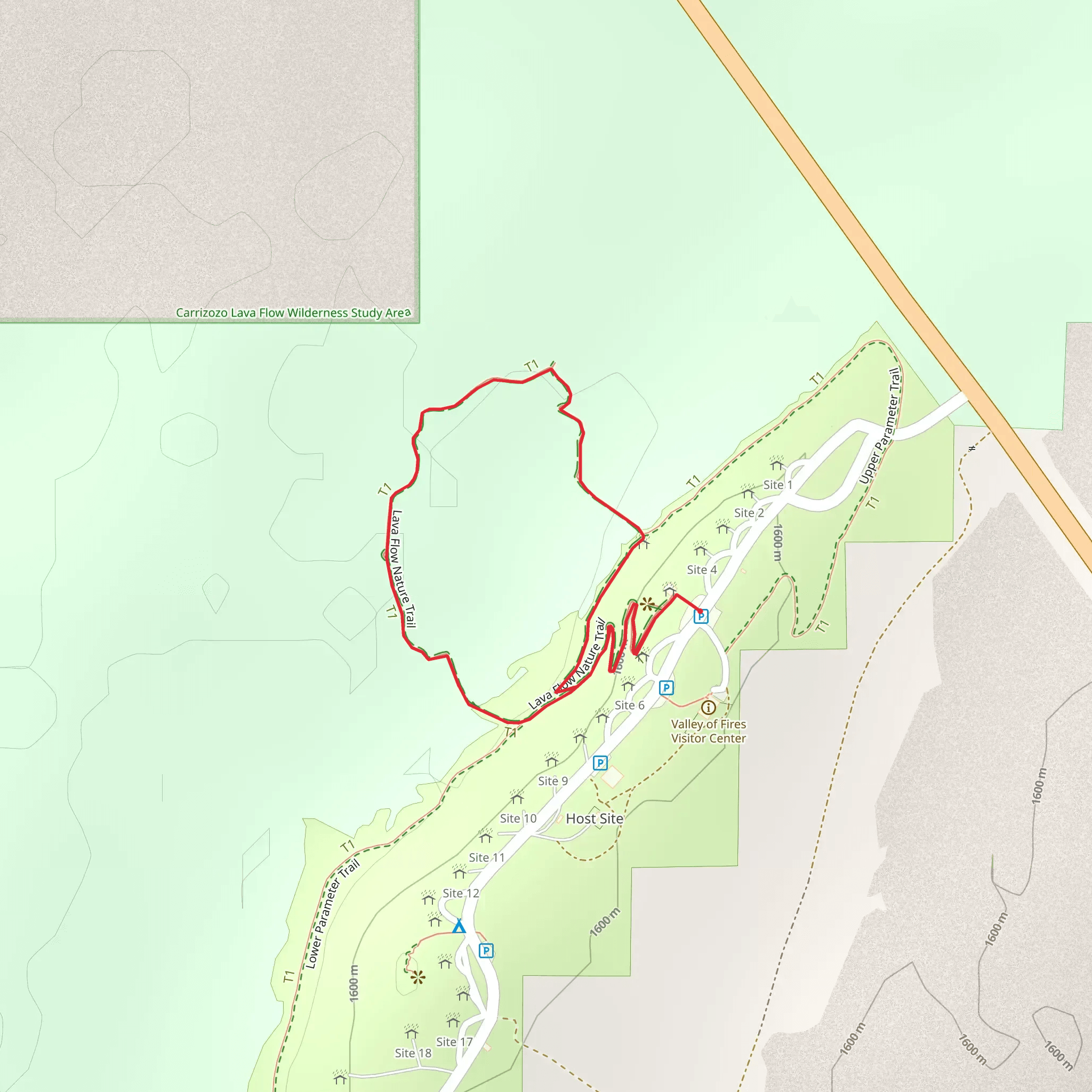 Malpais Nature Loop Trail mobile static map