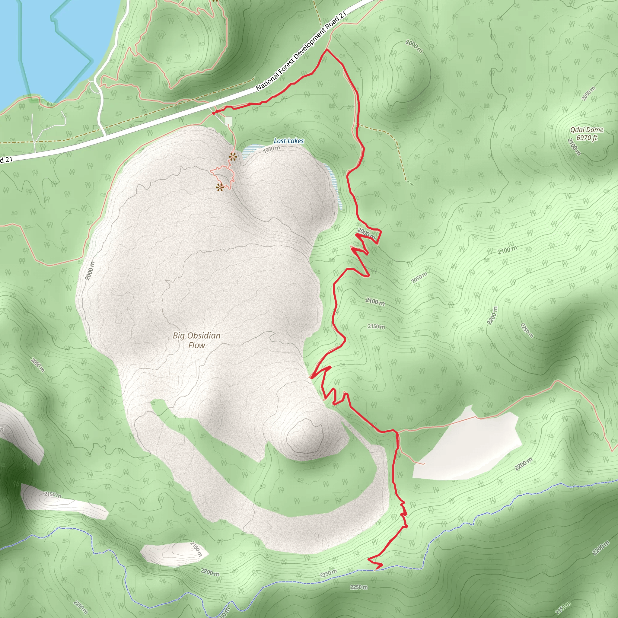 Lost Lake - South via Lost Lake Trail mobile static map