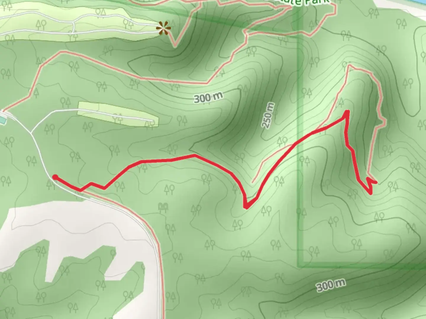 An image depicting the trail Sand Cave Trail and its surrounding area.