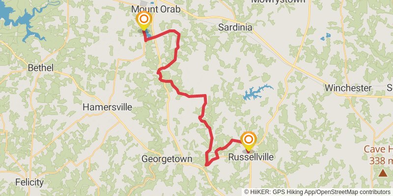 American Discovery Trail - East stage 45 Map