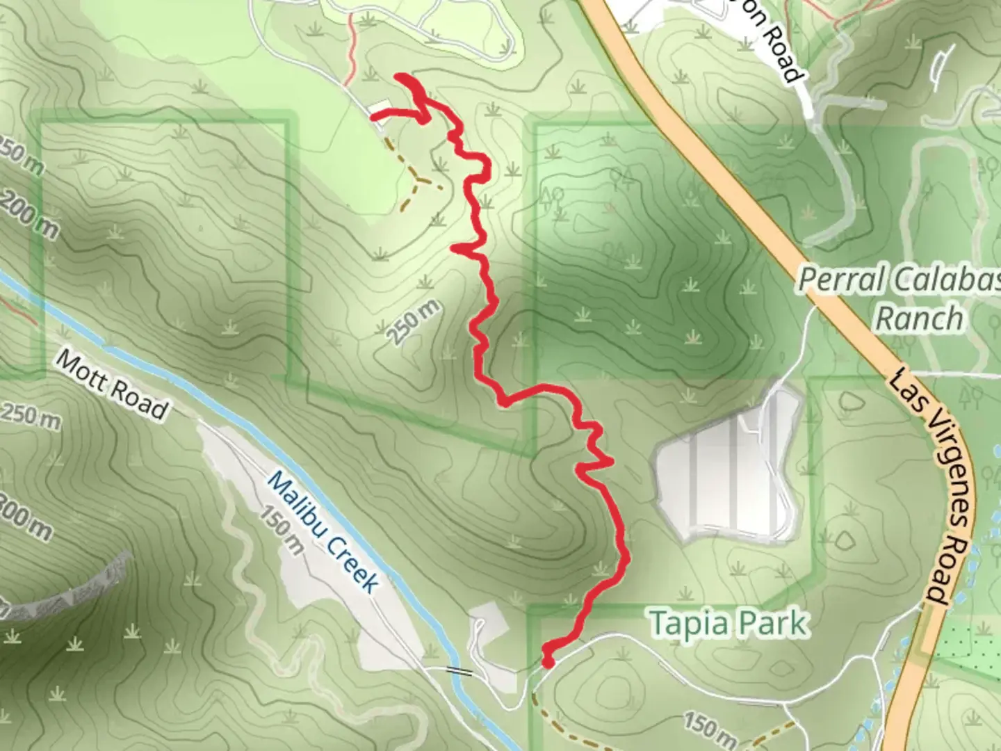 An image depicting the trail Tapia Spur Trail and its surrounding area.