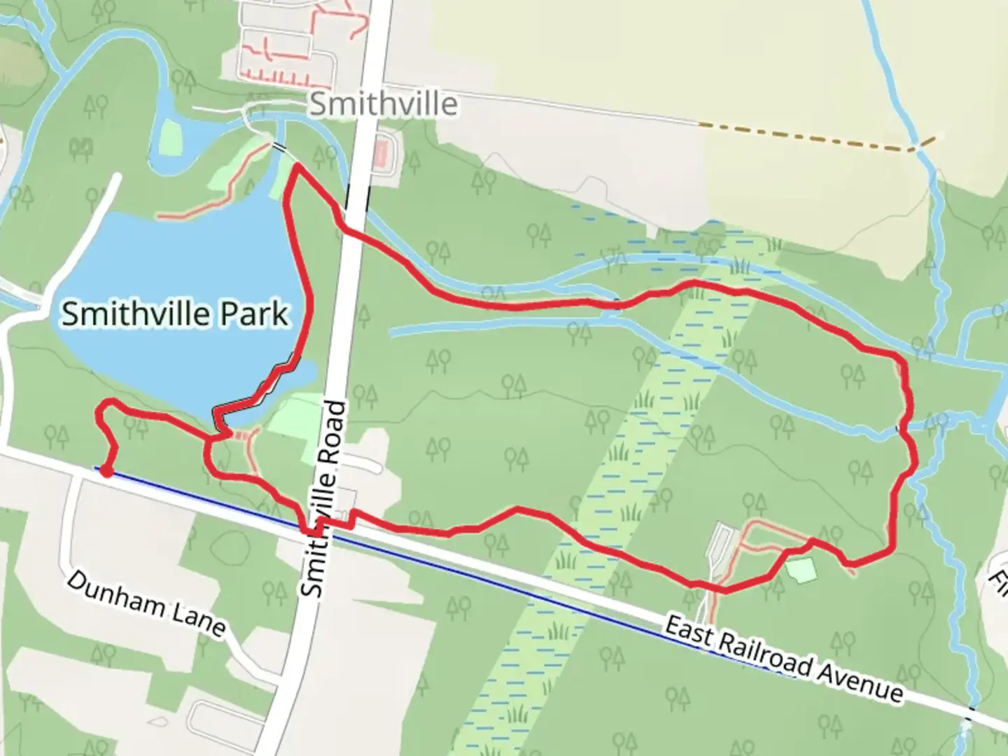 An image depicting the trail Smithville Lake Loop and its surrounding area.